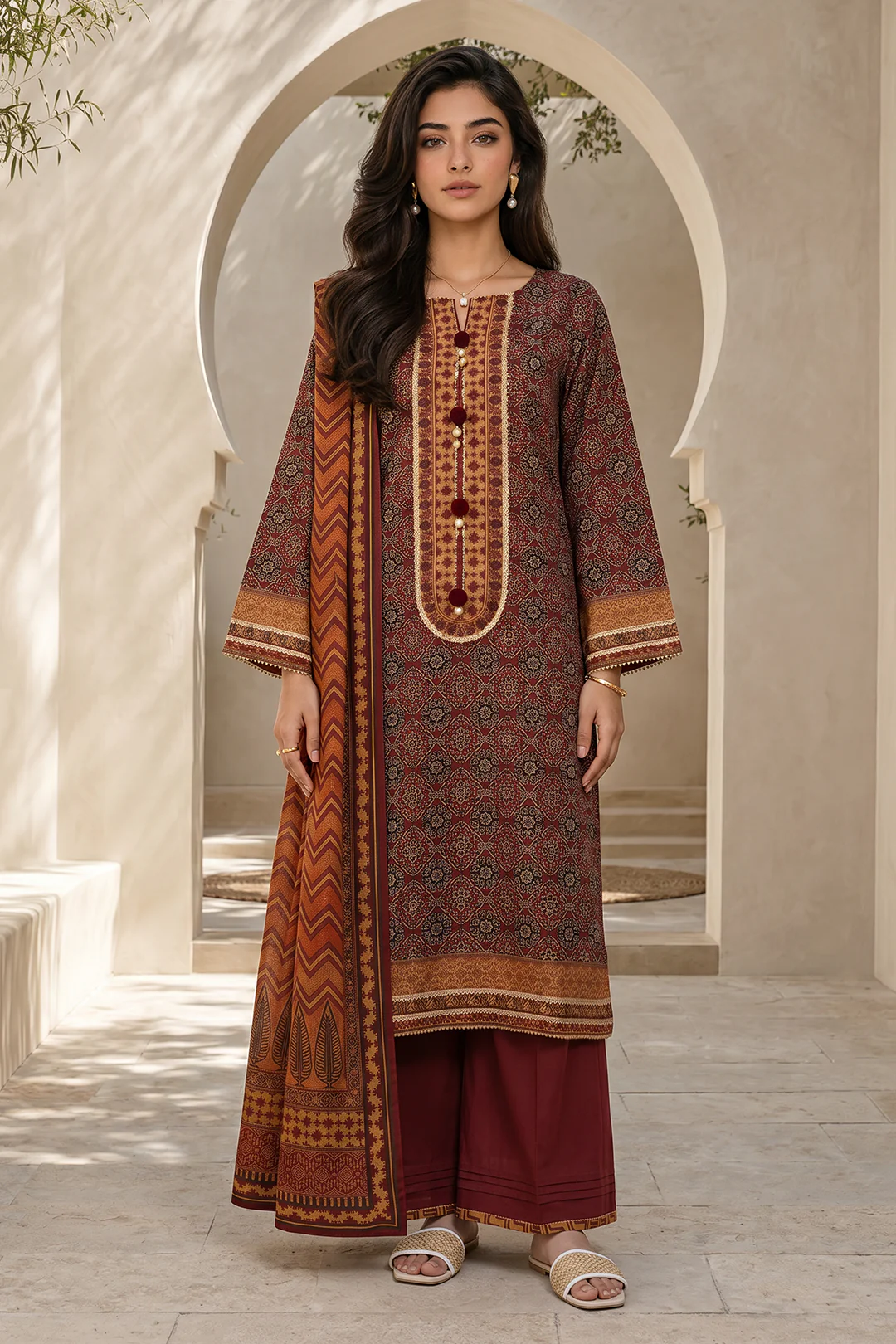 Shirt Shalwar Dupatta - 8042