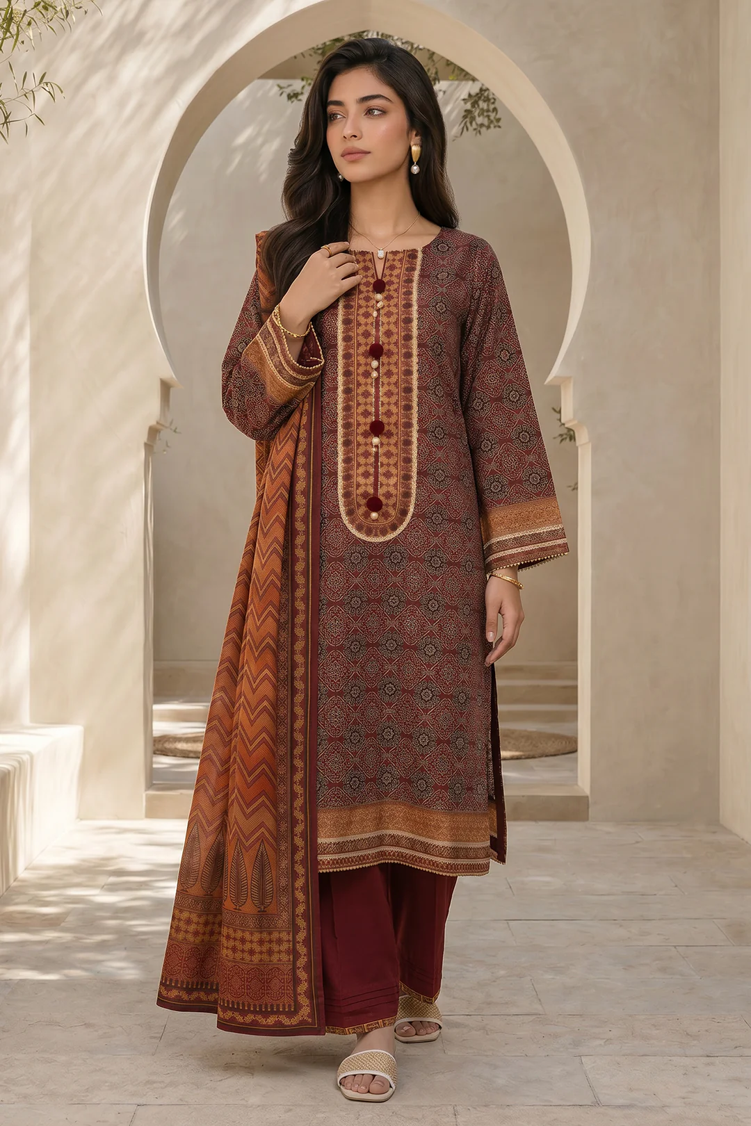 Shirt Shalwar Dupatta - 8042 - Image 2