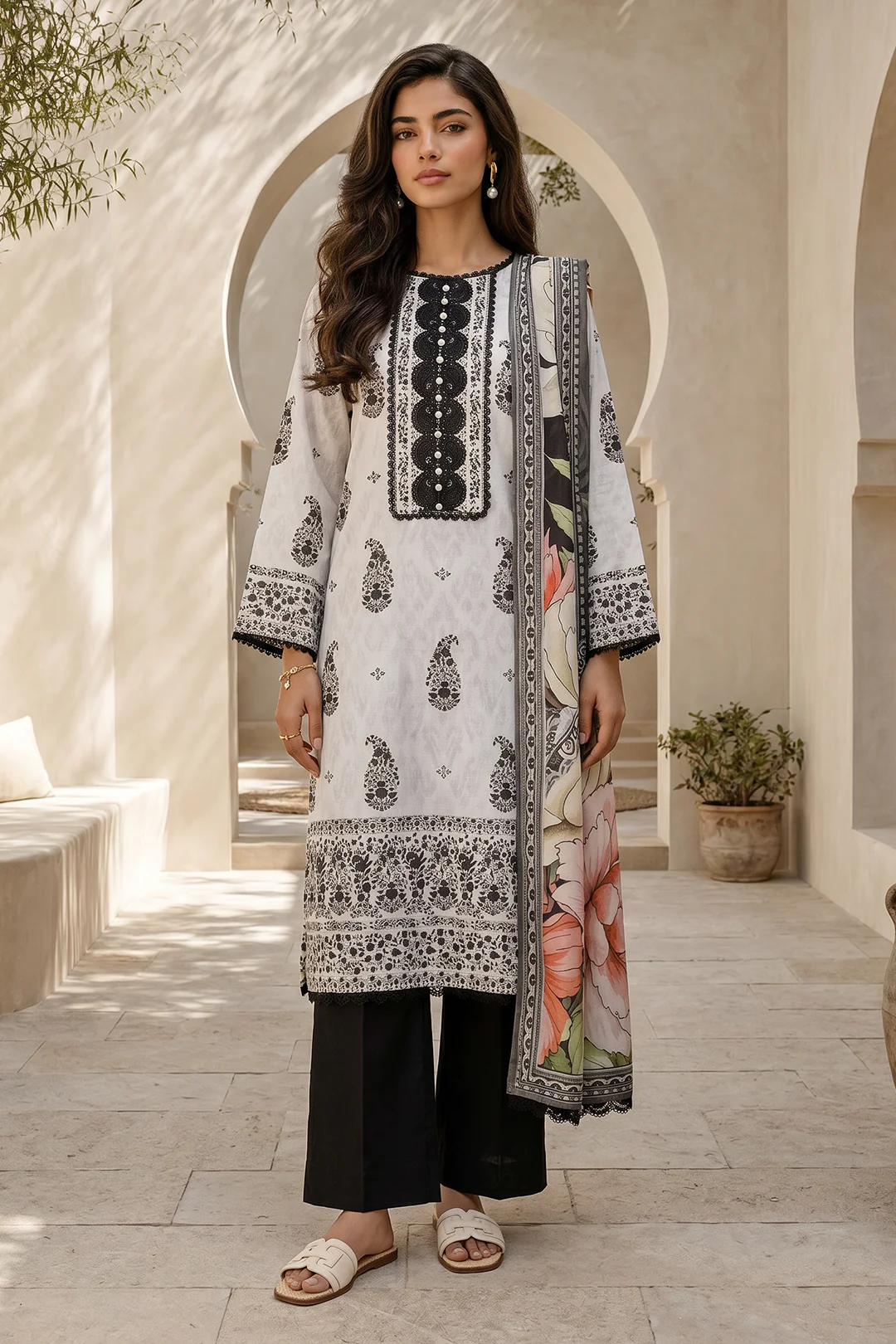 Shirt Shalwar Dupatta - 8045