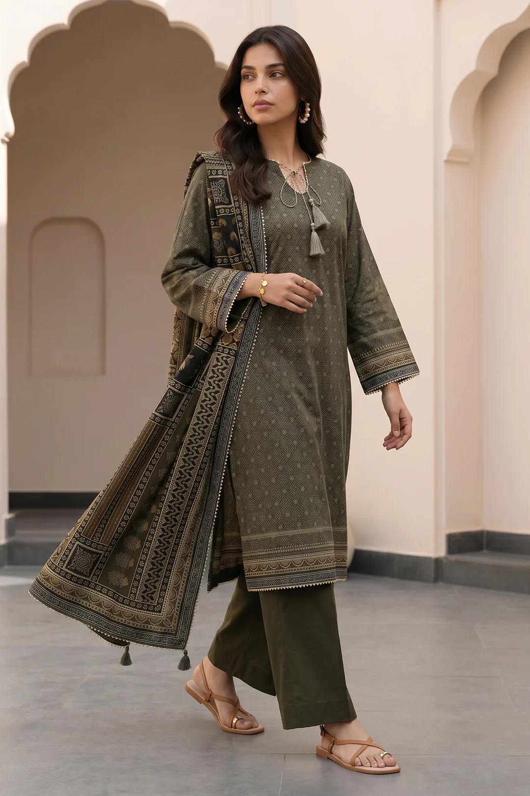 Shirt Shalwar Dupatta - 8104 - Image 2