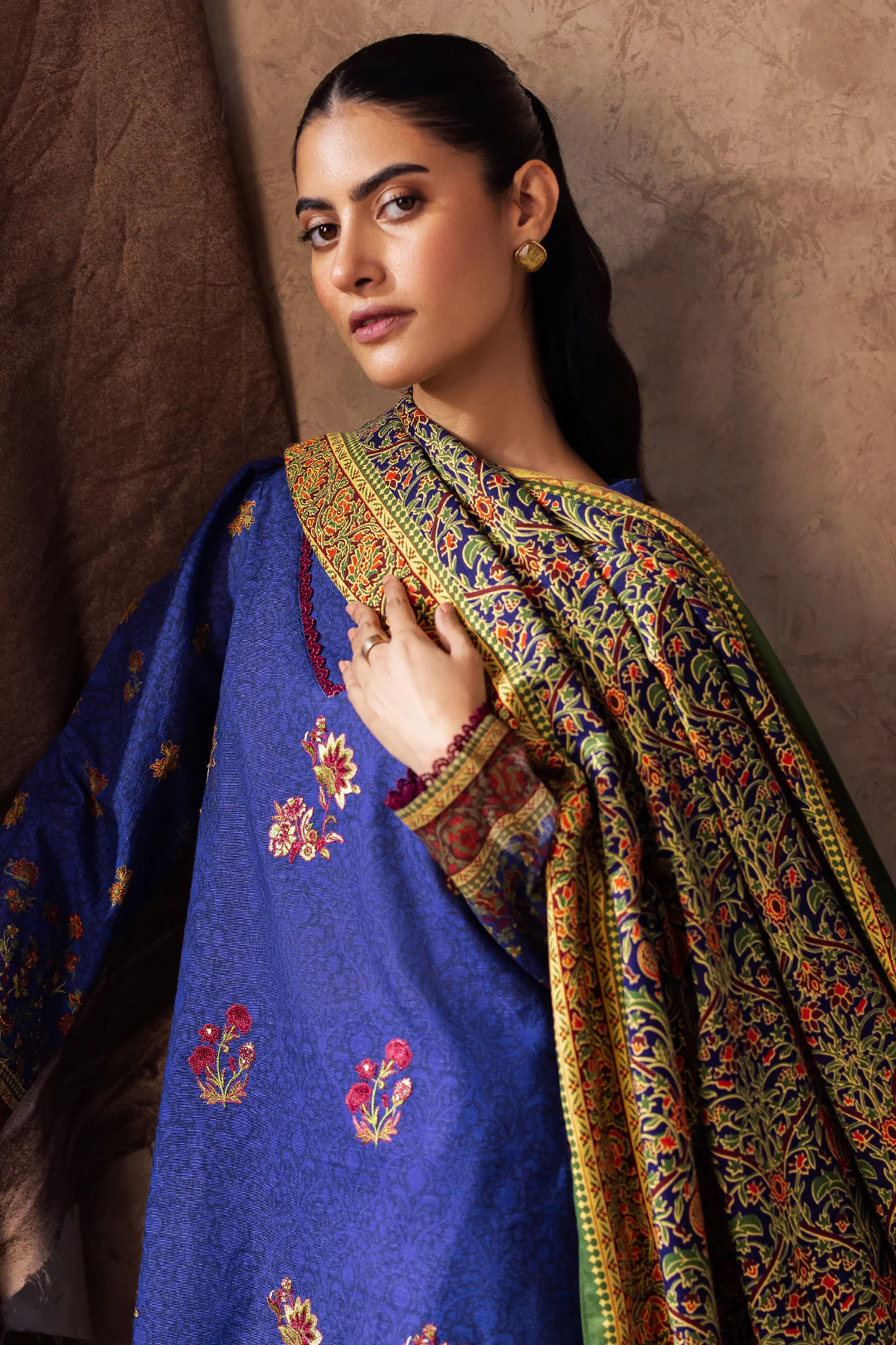 Embroidered Shirt Shalwar Dupatta - 0221 - Image 2
