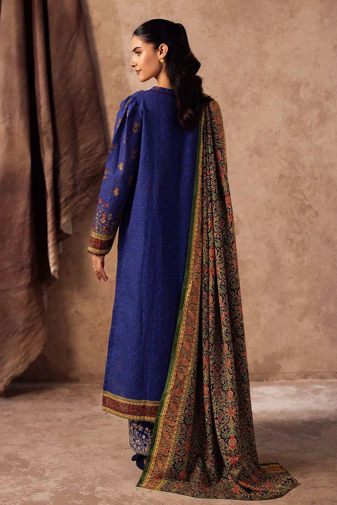 Embroidered Shirt Shalwar Dupatta - 0221 - Image 9