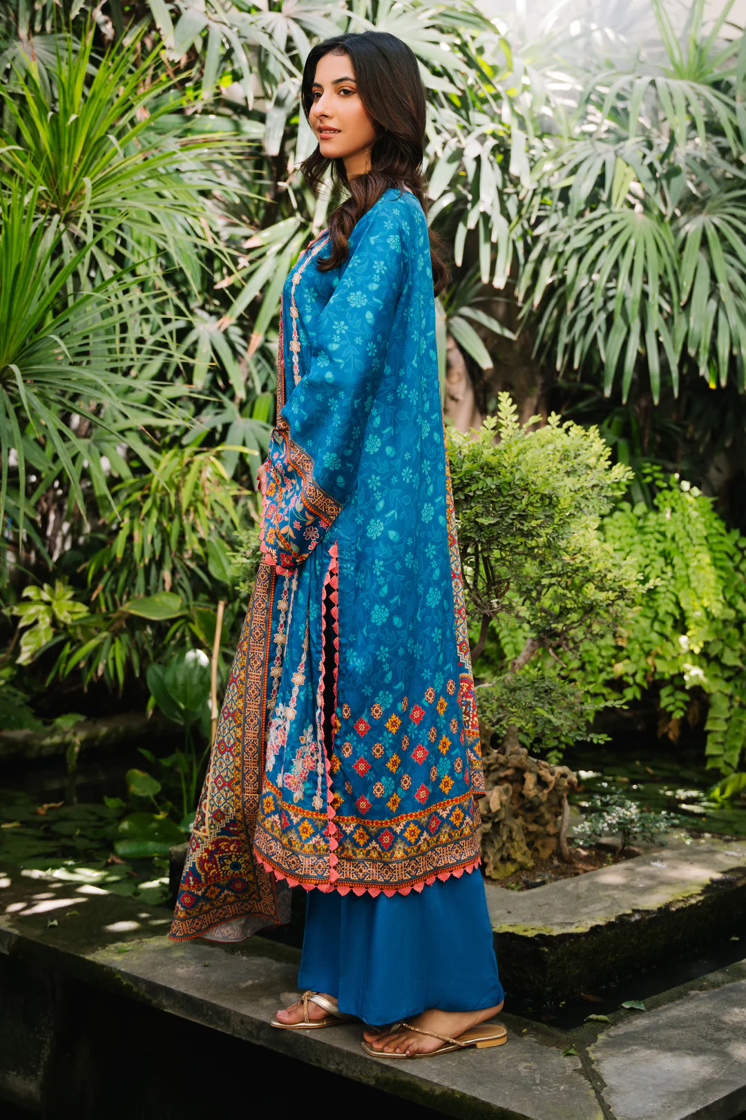 Embroidered Shirt Shalwar Dupatta - 0223 - Image 7