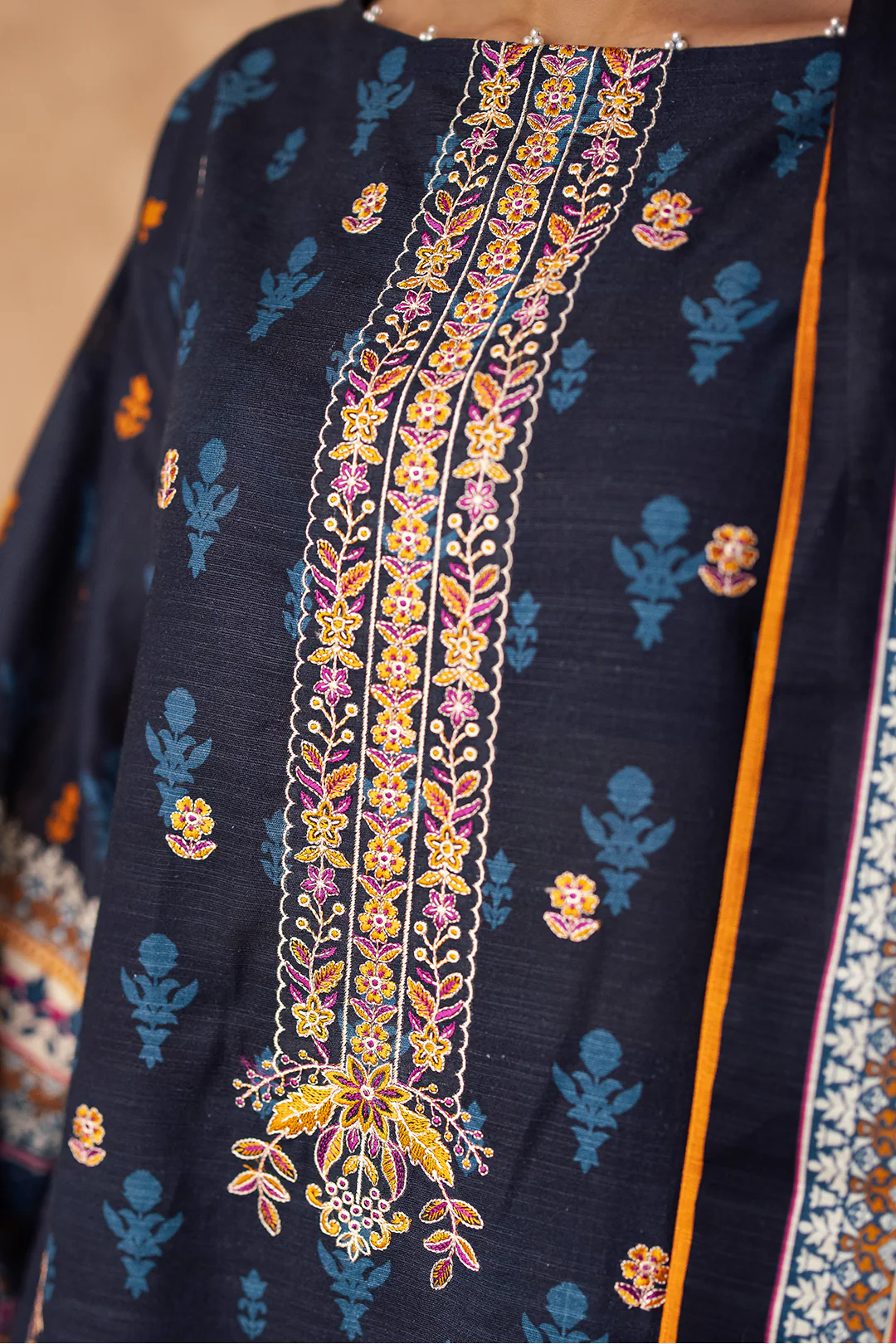 Embroidered Shirt Shalwar Dupatta - 0225 - Image 4