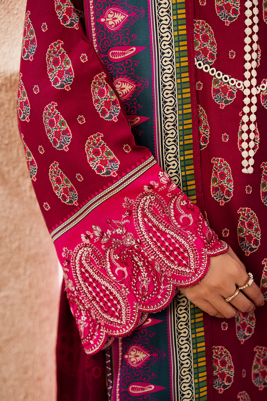 Embroidered Shirt Shalwar Dupatta - 0228 - Image 5