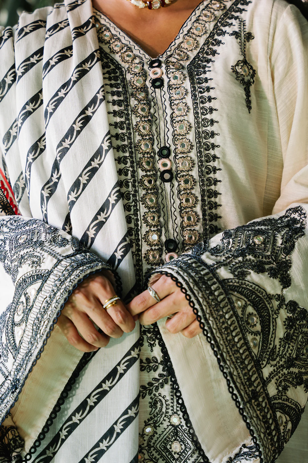 Embroidered Shirt Shalwar Dupatta - 0239 - Image 4