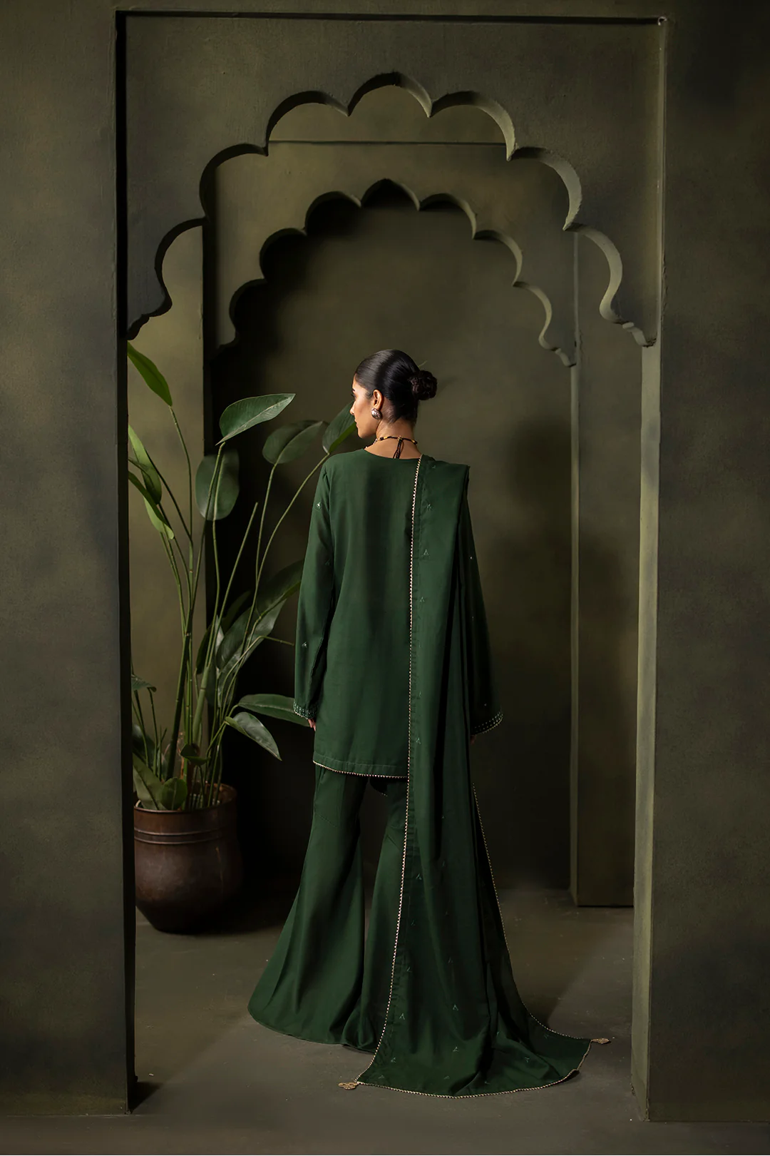 Embroidered Shirt Shalwar Dupatta - 0240 - Image 7