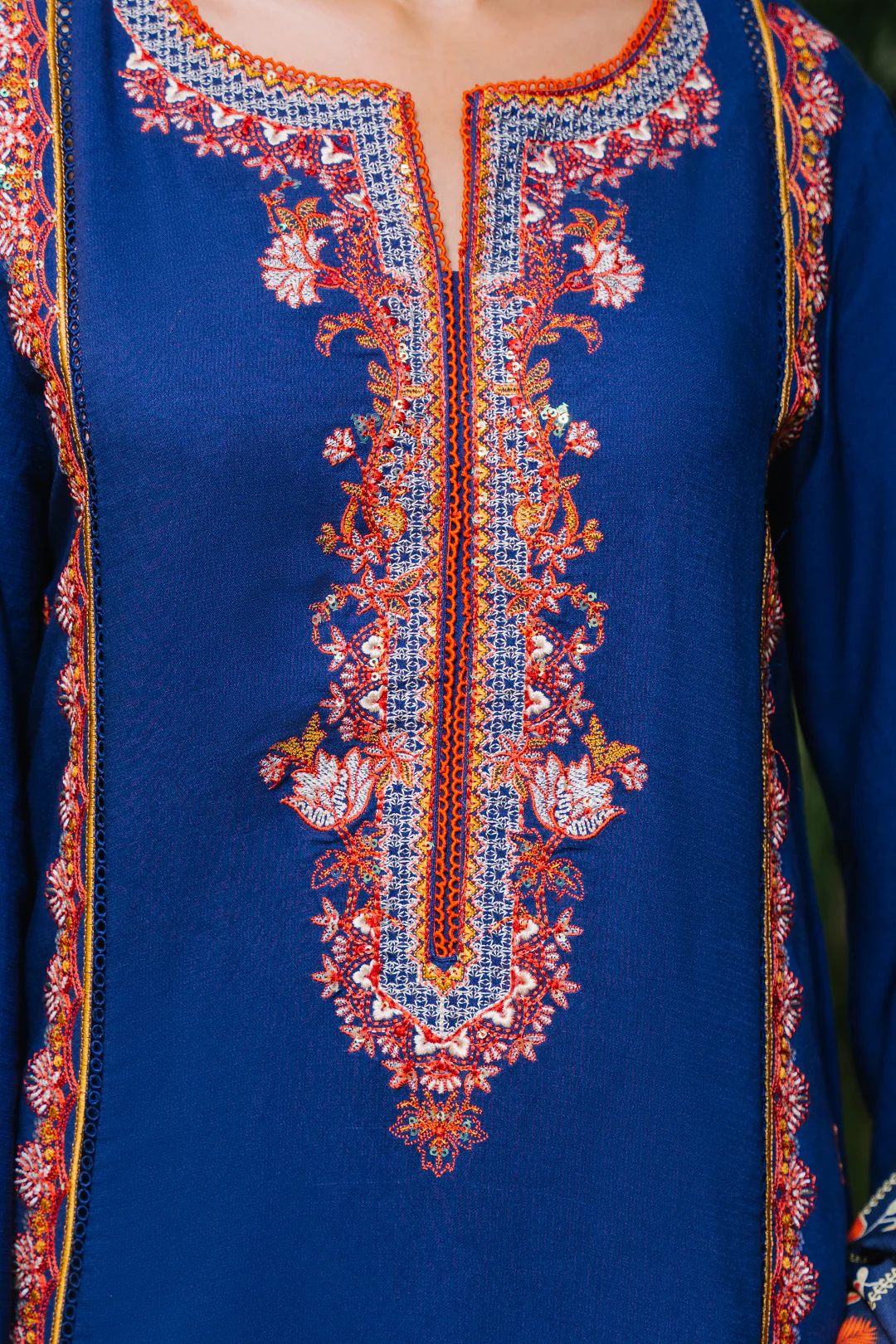 Embroidered Shirt Shalwar Dupatta - 0245 - Image 4