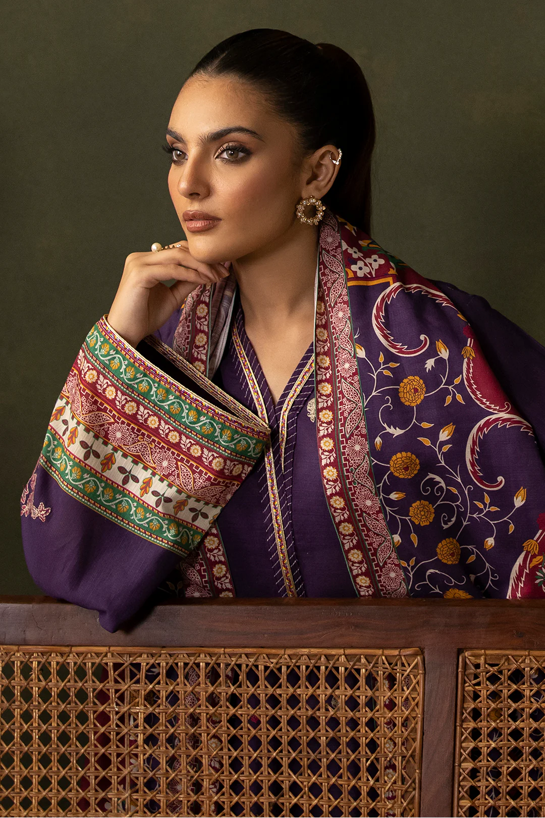 Embroidered Shirt Shalwar Dupatta - 0311 - Image 2