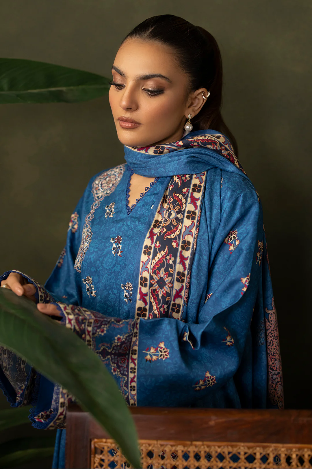 Embroidered Shirt Shalwar Dupatta - 0313 - Image 2