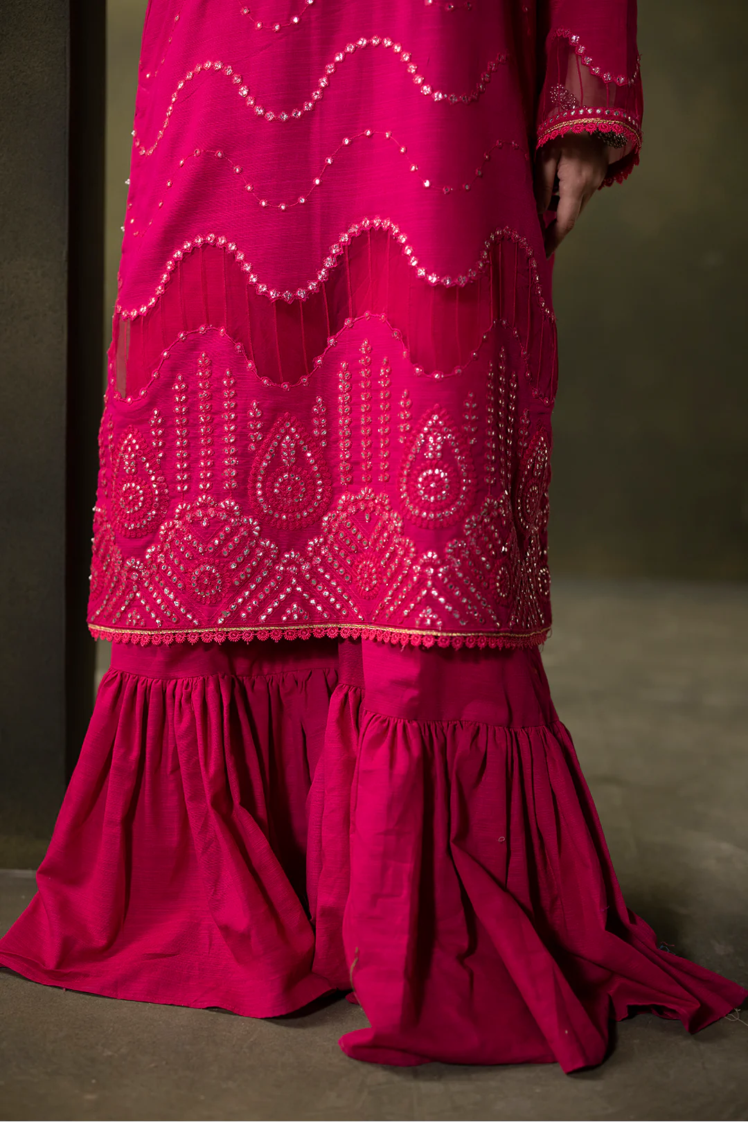 Embroidered Shirt Shalwar Dupatta - 0320 - Image 4