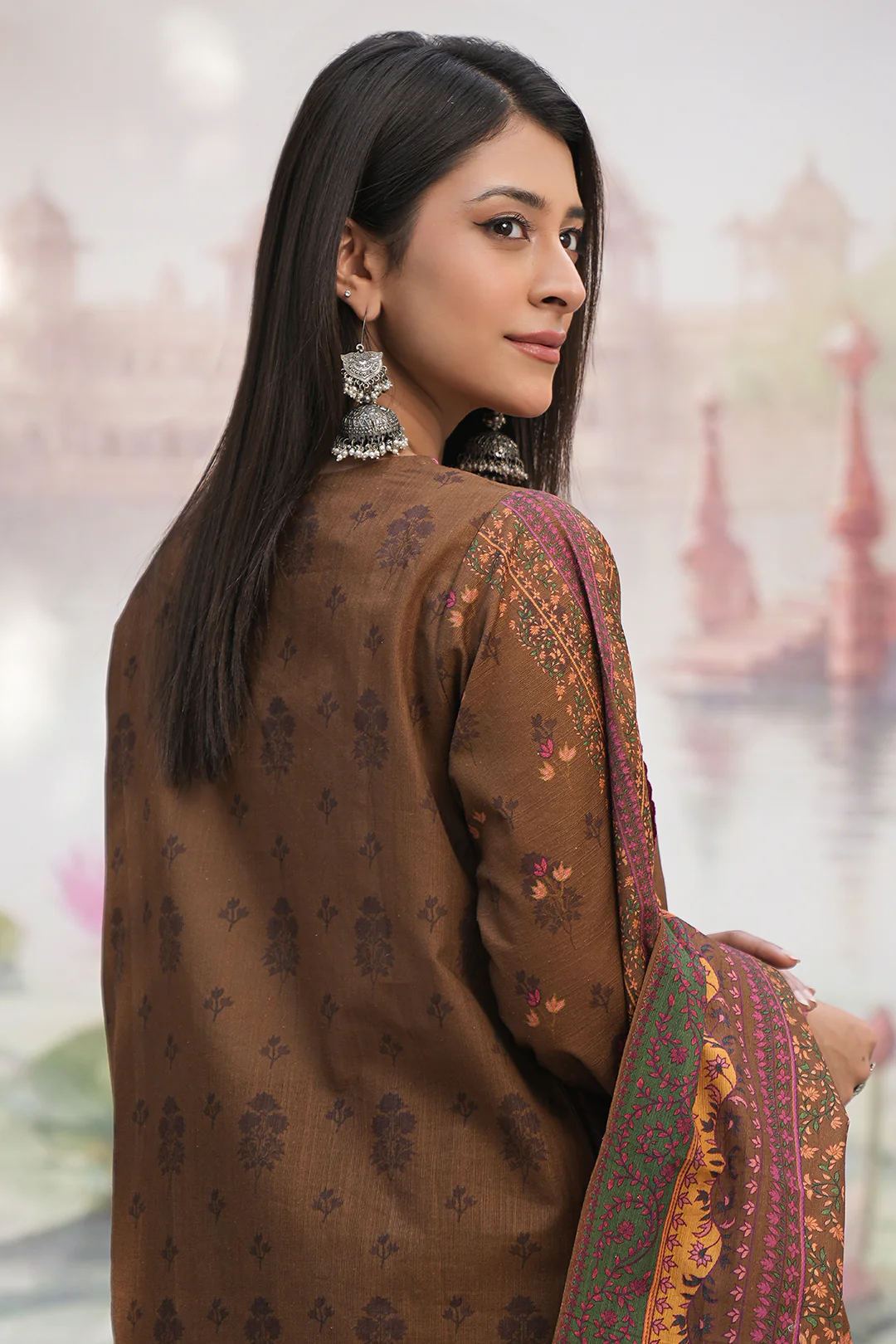 Embroidered Shirt Shalwar Dupatta - 0401 - Image 2