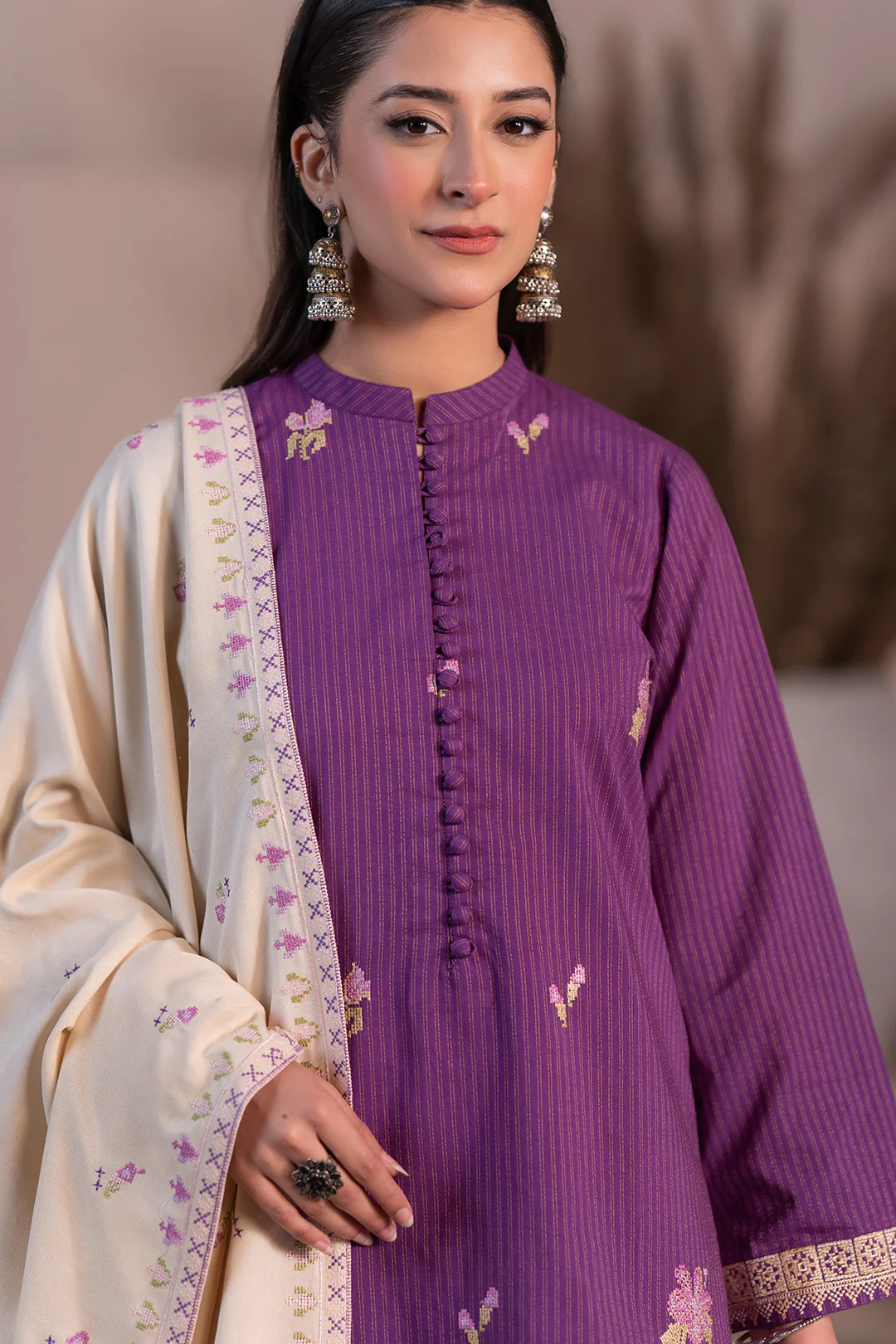 Embroidered Shirt Shalwar Dupatta - 0481 - Image 3
