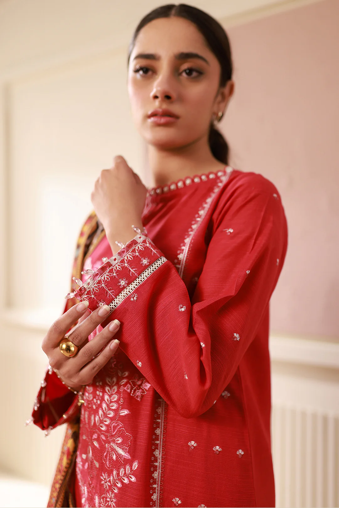 Embroidered Shirt Shalwar Dupatta - 0486 - Image 4