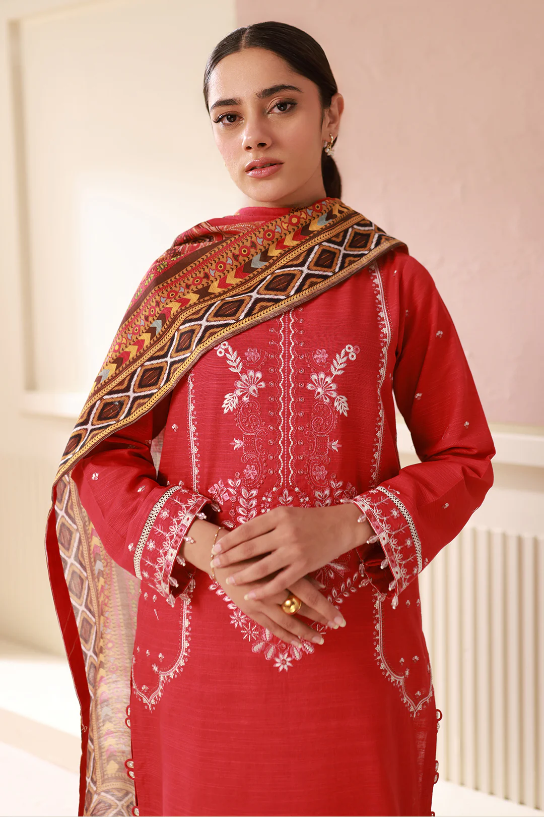 Embroidered Shirt Shalwar Dupatta - 0486 - Image 6