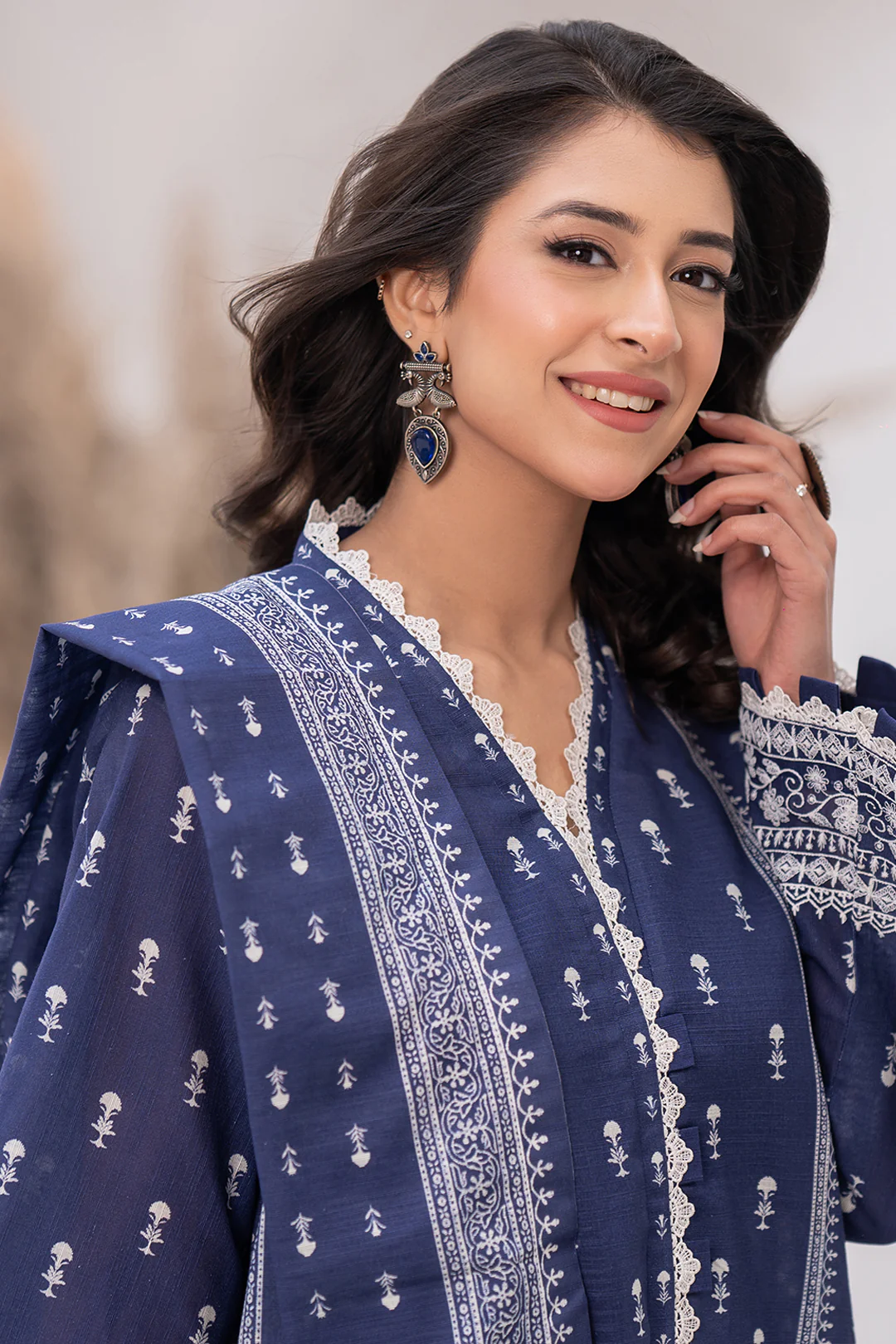Embroidered Shirt Shalwar Dupatta - 0538 - Image 3