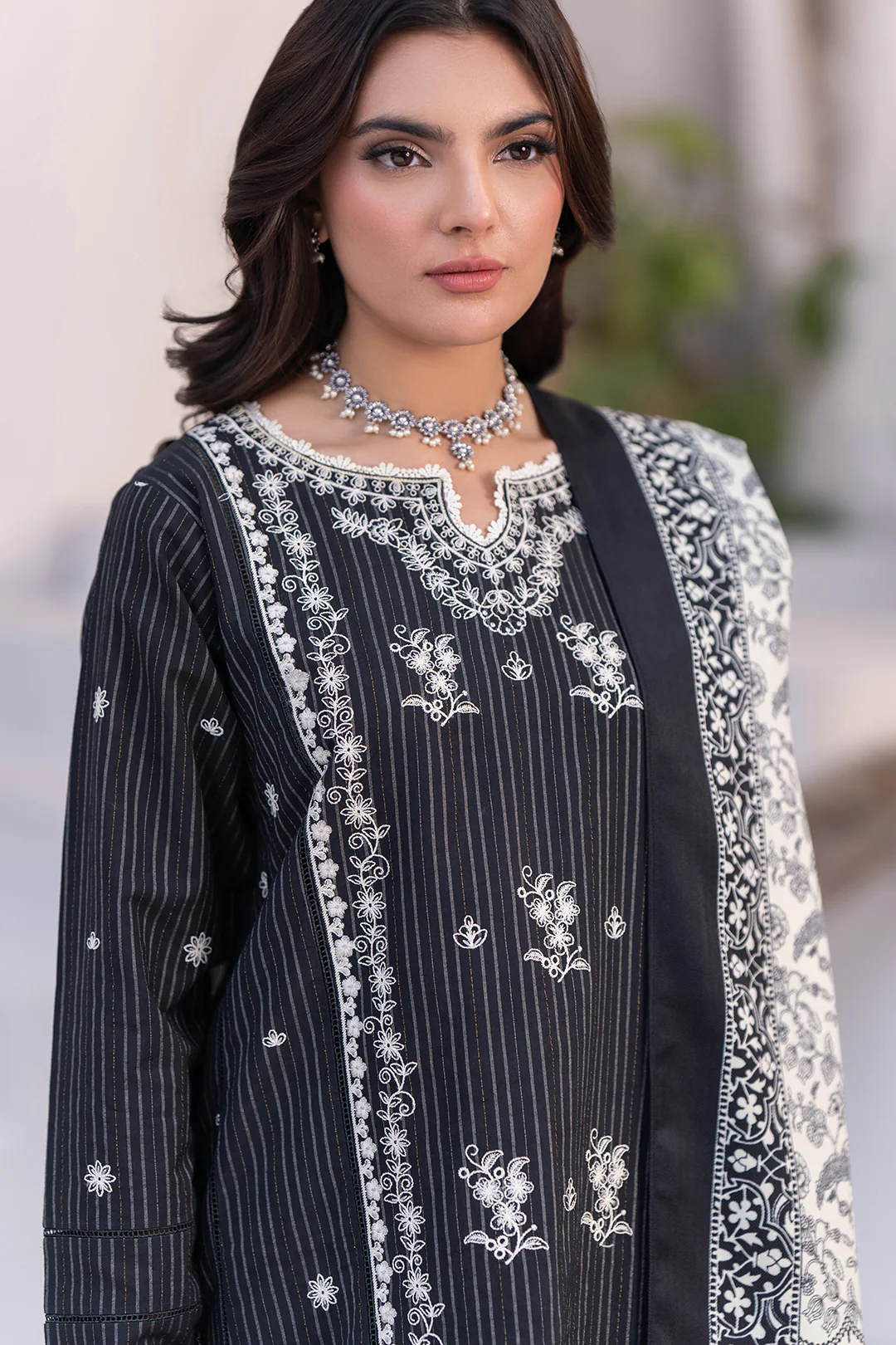 Embroidered Shirt Shalwar Dupatta - 0540 - Image 5