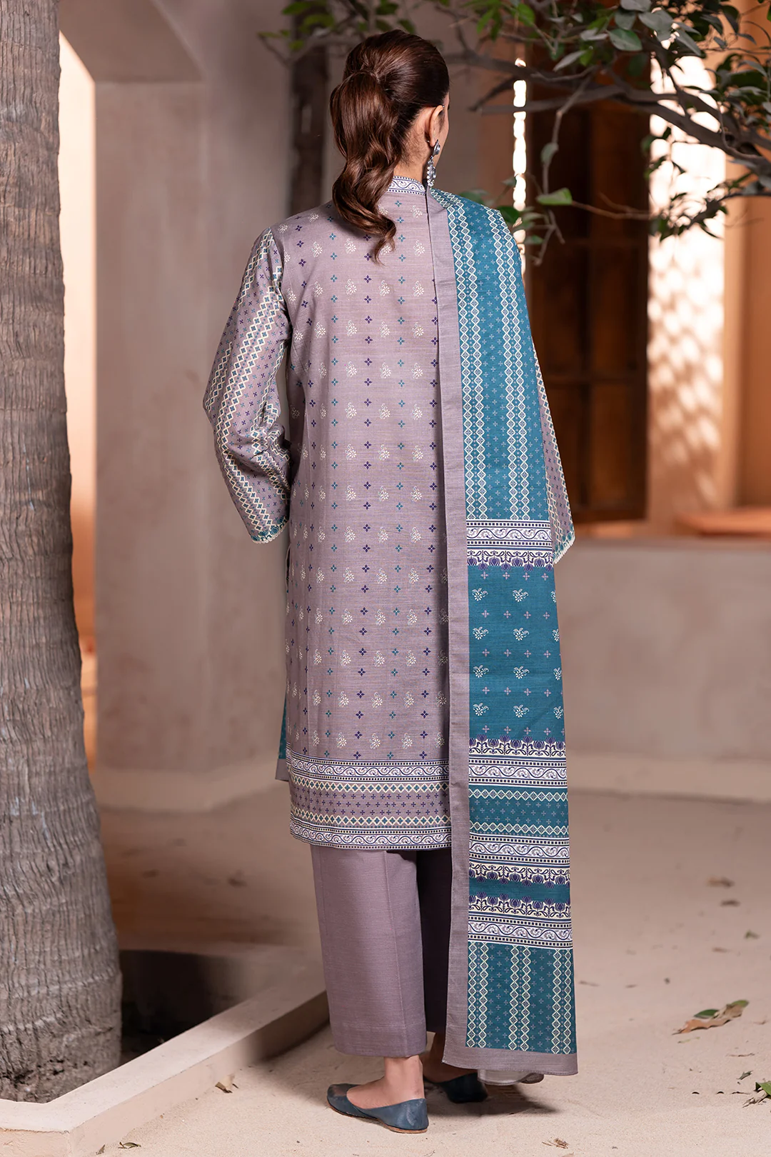 Embroidered Shirt Shalwar Dupatta - 0591 - Image 5