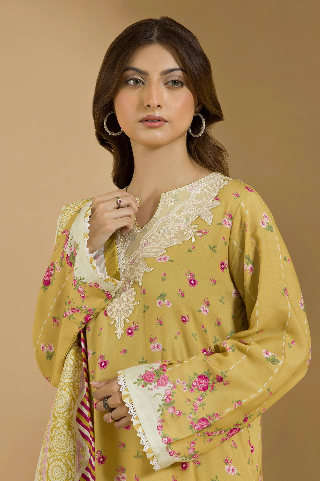 Embroidered Shirt Shalwar Dupatta - 0109 - Image 2