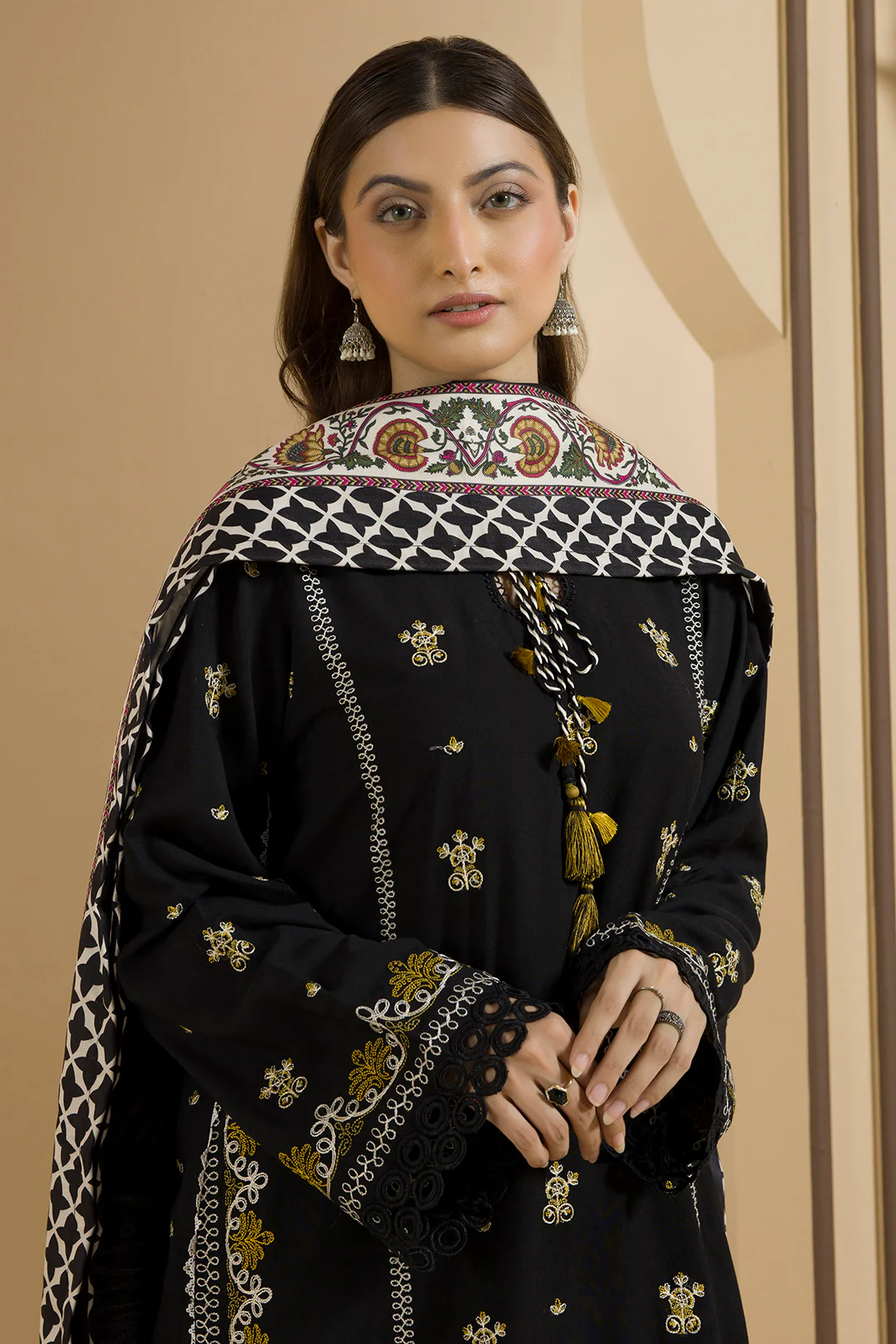 Embroidered Shirt Shalwar Dupatta - 0112 - Image 2