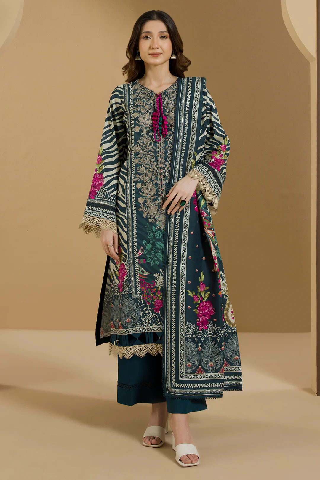 Embroidered Shirt Shalwar Dupatta - 0114