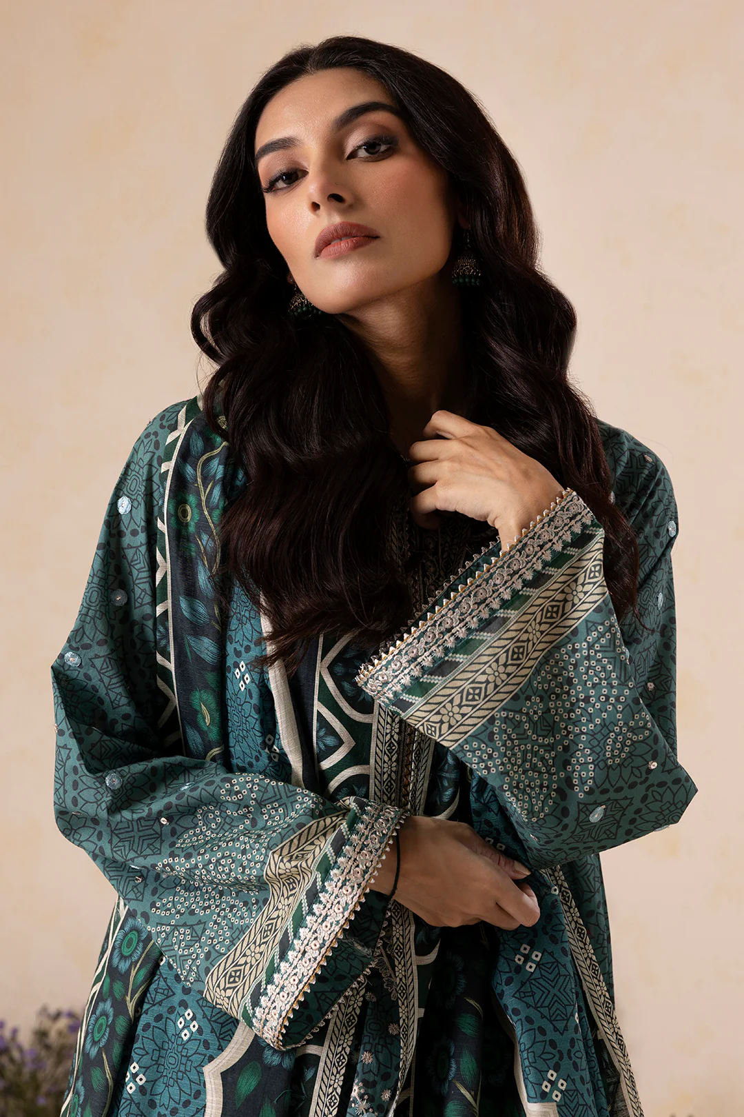 Embroidered Shirt Shalwar Dupatta - 0167 - Image 5