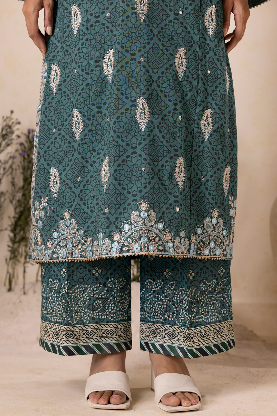 Embroidered Shirt Shalwar Dupatta - 0167 - Image 9
