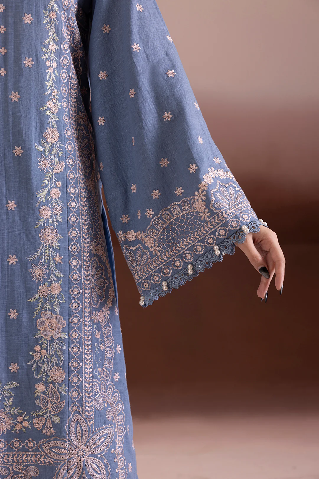 Embroidered Shirt Shalwar Dupatta - 0169 - Image 7