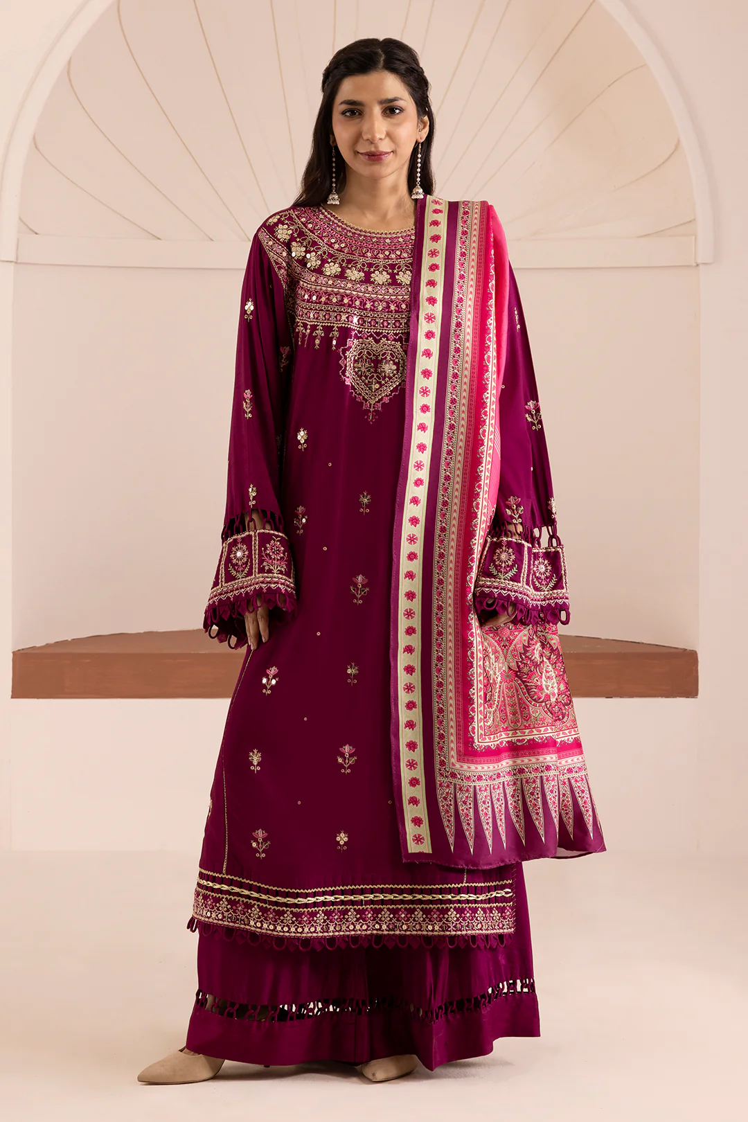 Embroidered Shirt Shalwar Dupatta - 0170