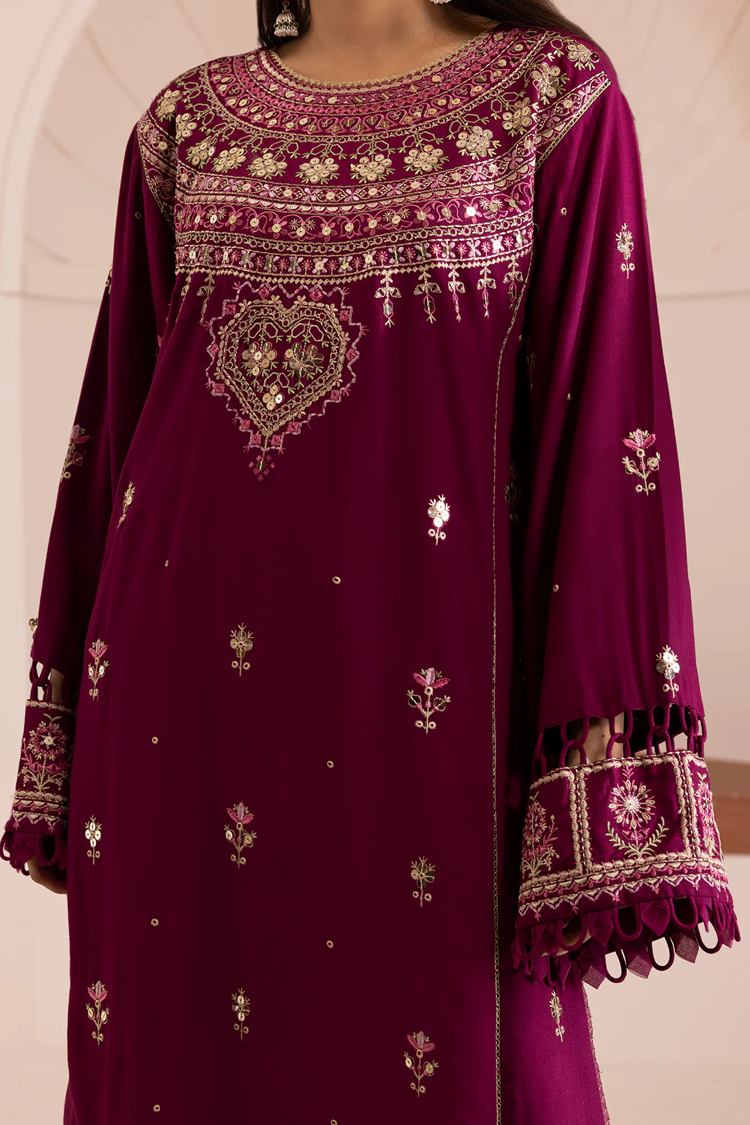 Embroidered Shirt Shalwar Dupatta - 0170 - Image 6