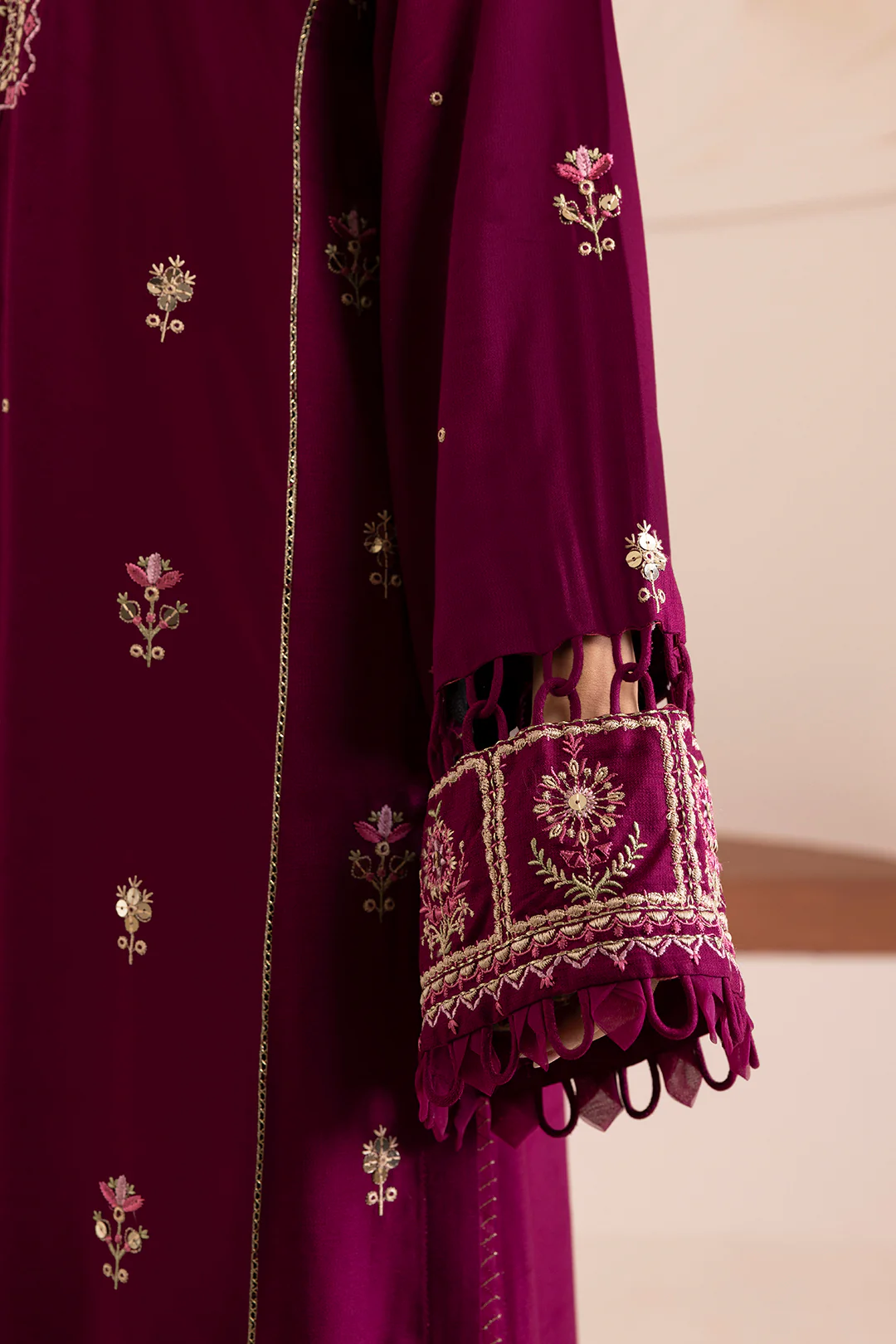 Embroidered Shirt Shalwar Dupatta - 0170 - Image 7