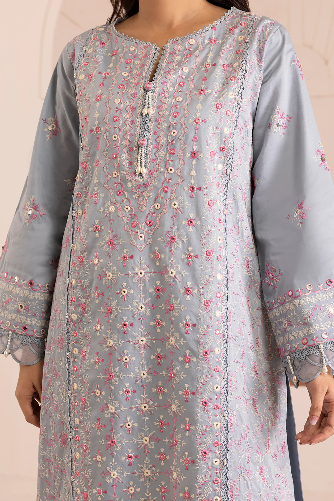 Embroidered Shirt Shalwar Dupatta - 0257 - Image 7