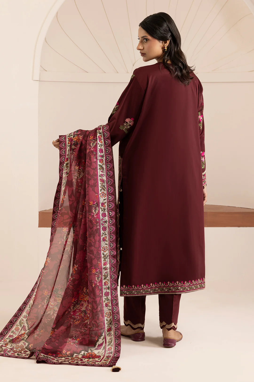 Embroidered Shirt Shalwar Dupatta - 0269 - Image 10