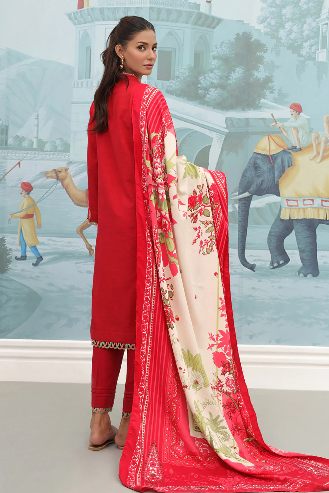 Embroidered Shirt Shalwar Dupatta - 0768 - Image 5