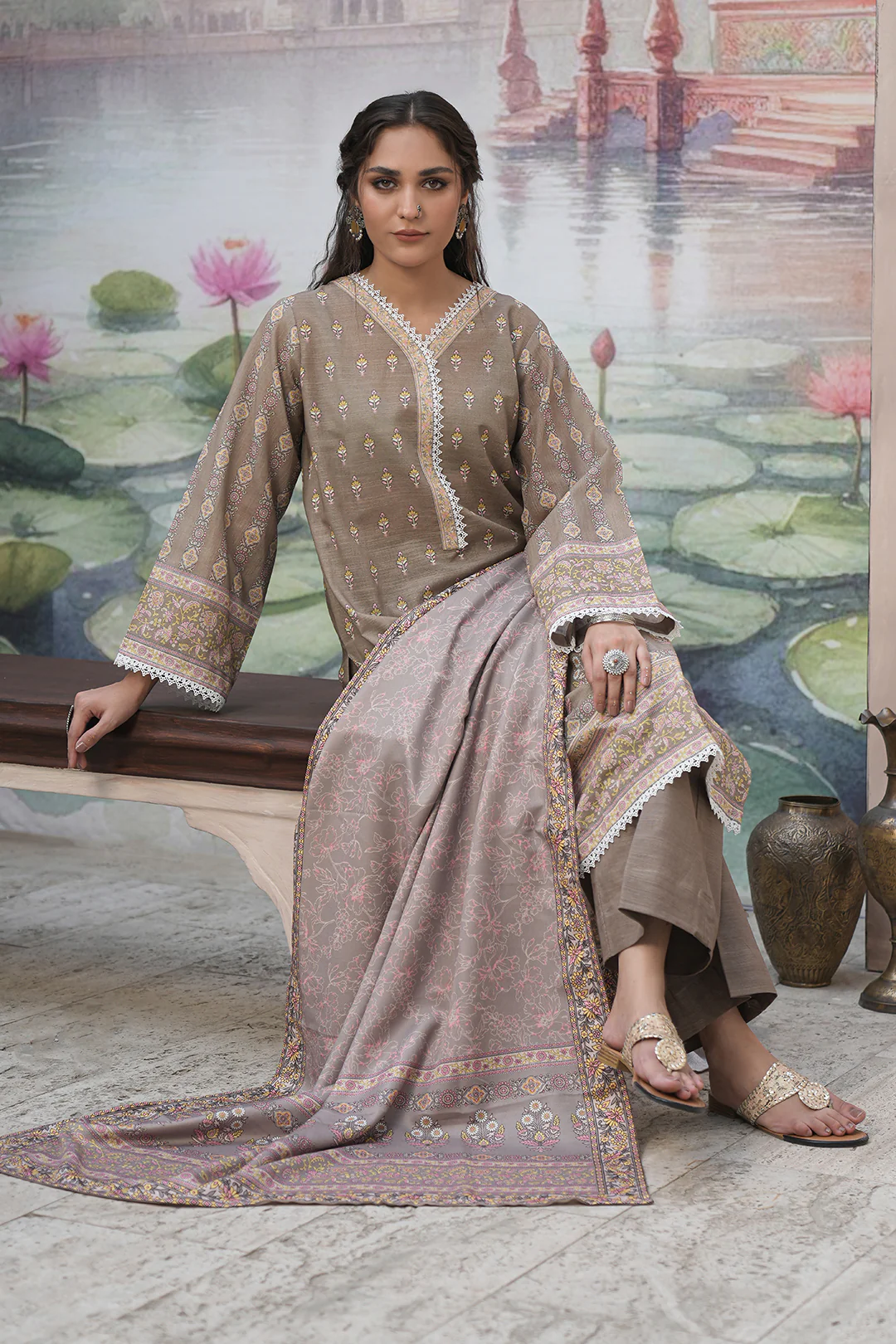 Shirt Shalwar Shawl - 0383 - Image 3