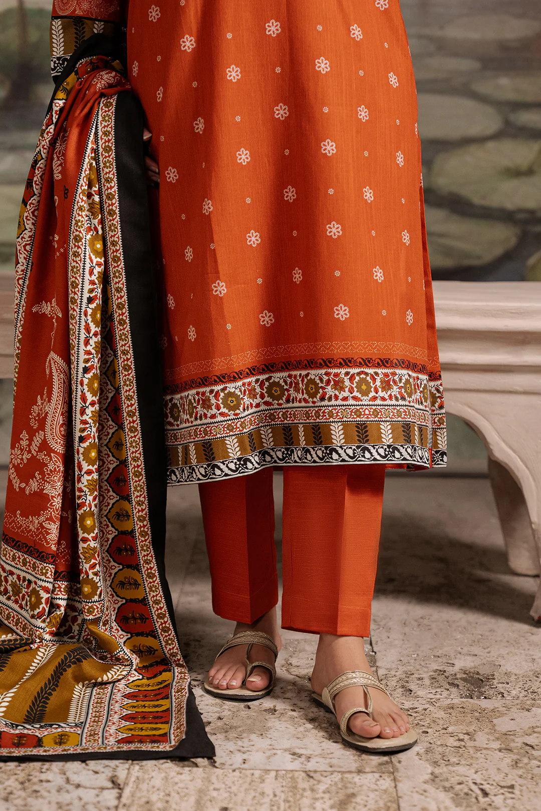 Shirt Shalwar Shawl - 0391 - Image 3