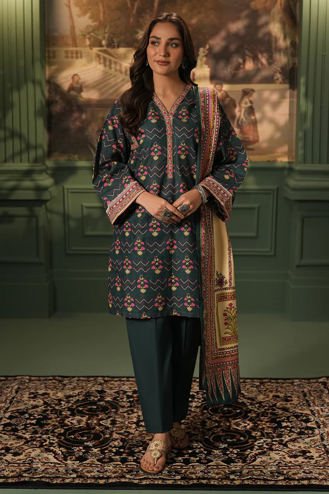 Shirt Shalwar Shawl - 0459 - Image 3