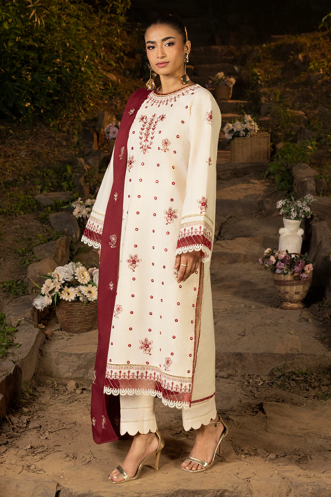 Shirt Shalwar Shawl - 0160 - Image 6