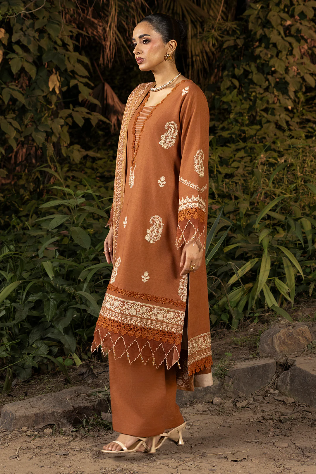 Shirt Shalwar Shawl - 0161 - Image 4