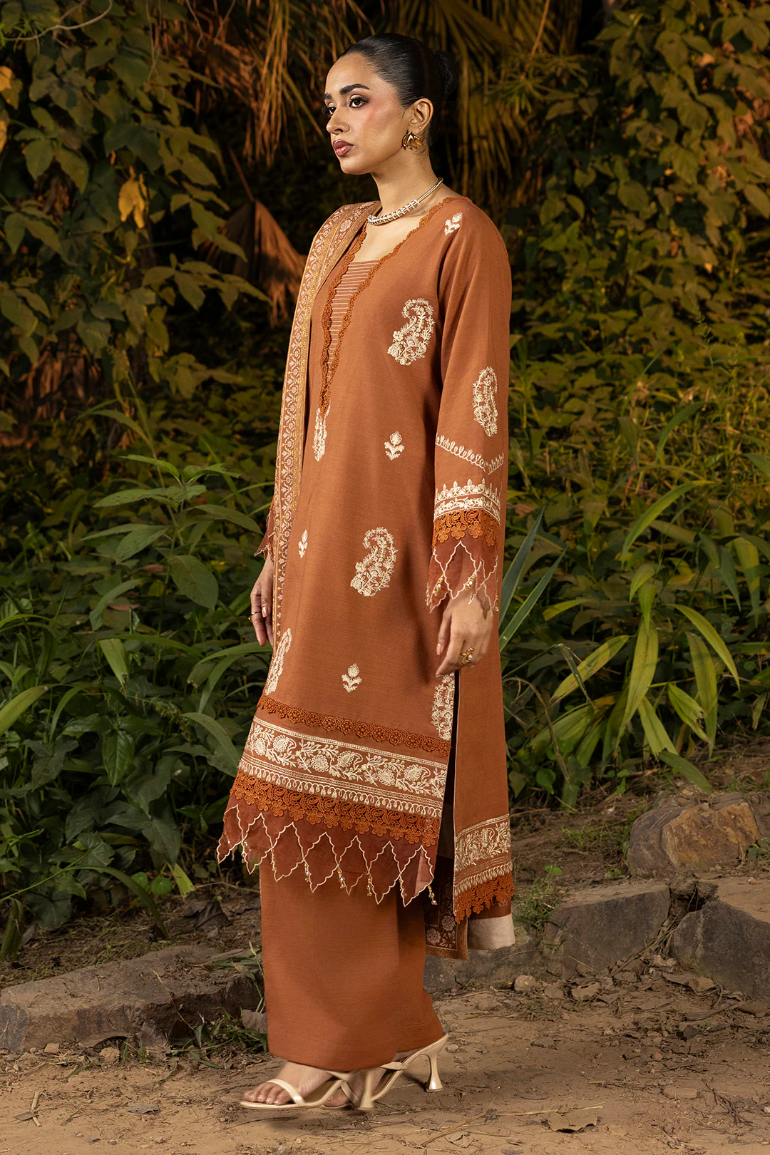 Shirt Shalwar Shawl - 0161 - Image 8