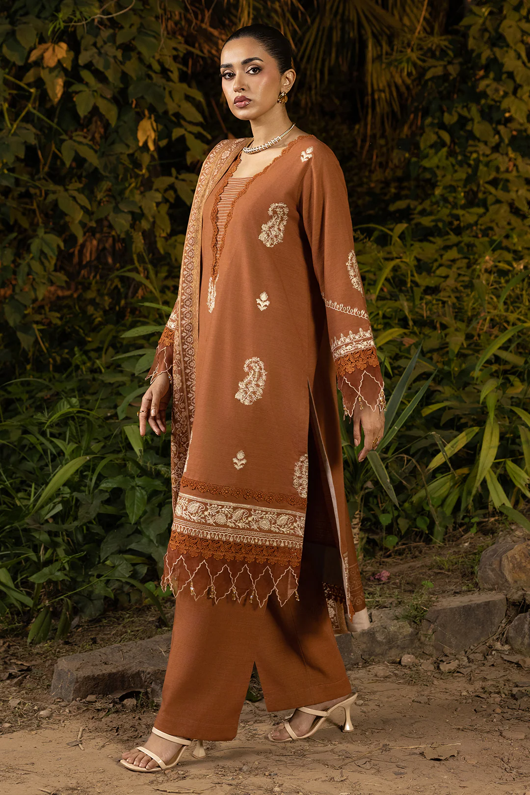 Shirt Shalwar Shawl - 0161 - Image 9