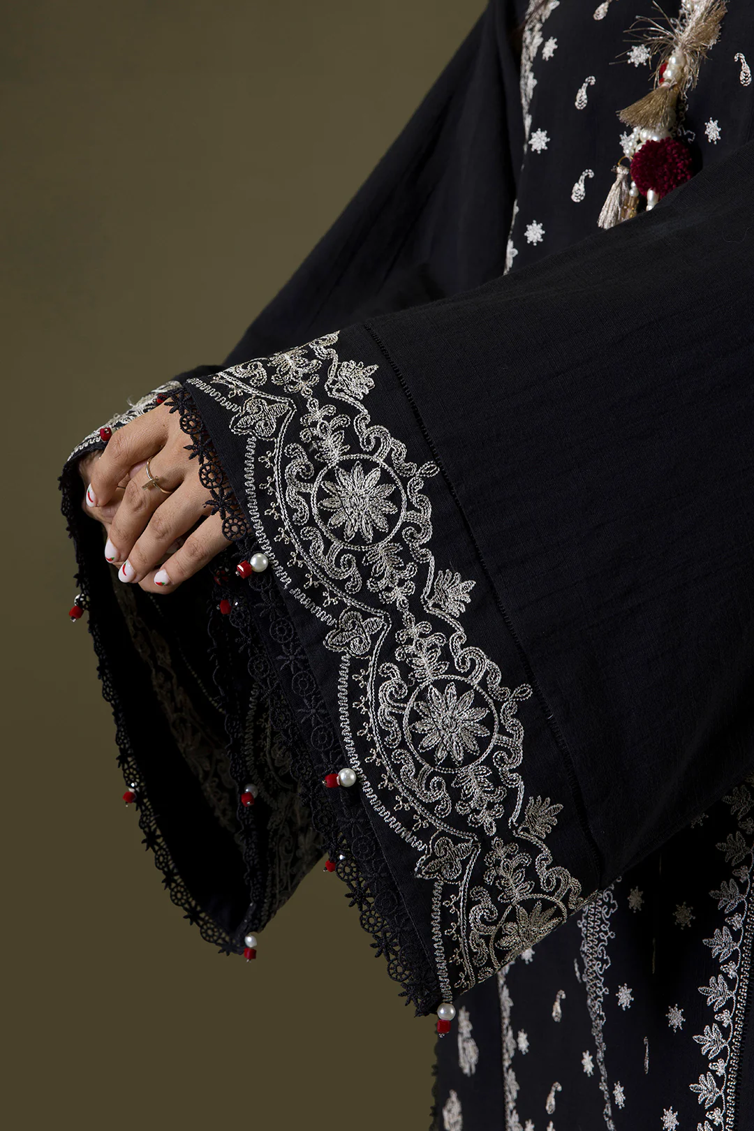 Embroidered Shirt Shalwar Shawl - 0238 - Image 10