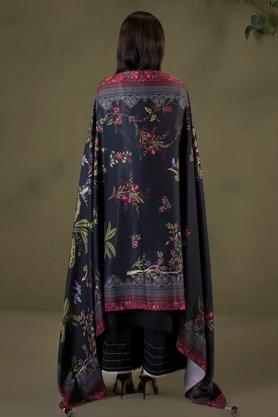 Embroidered Shirt Shalwar Shawl - 0238 - Image 13