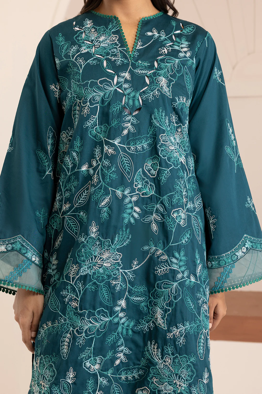 Embroidered Shirt Shalwar Shawl - 0260 - Image 5