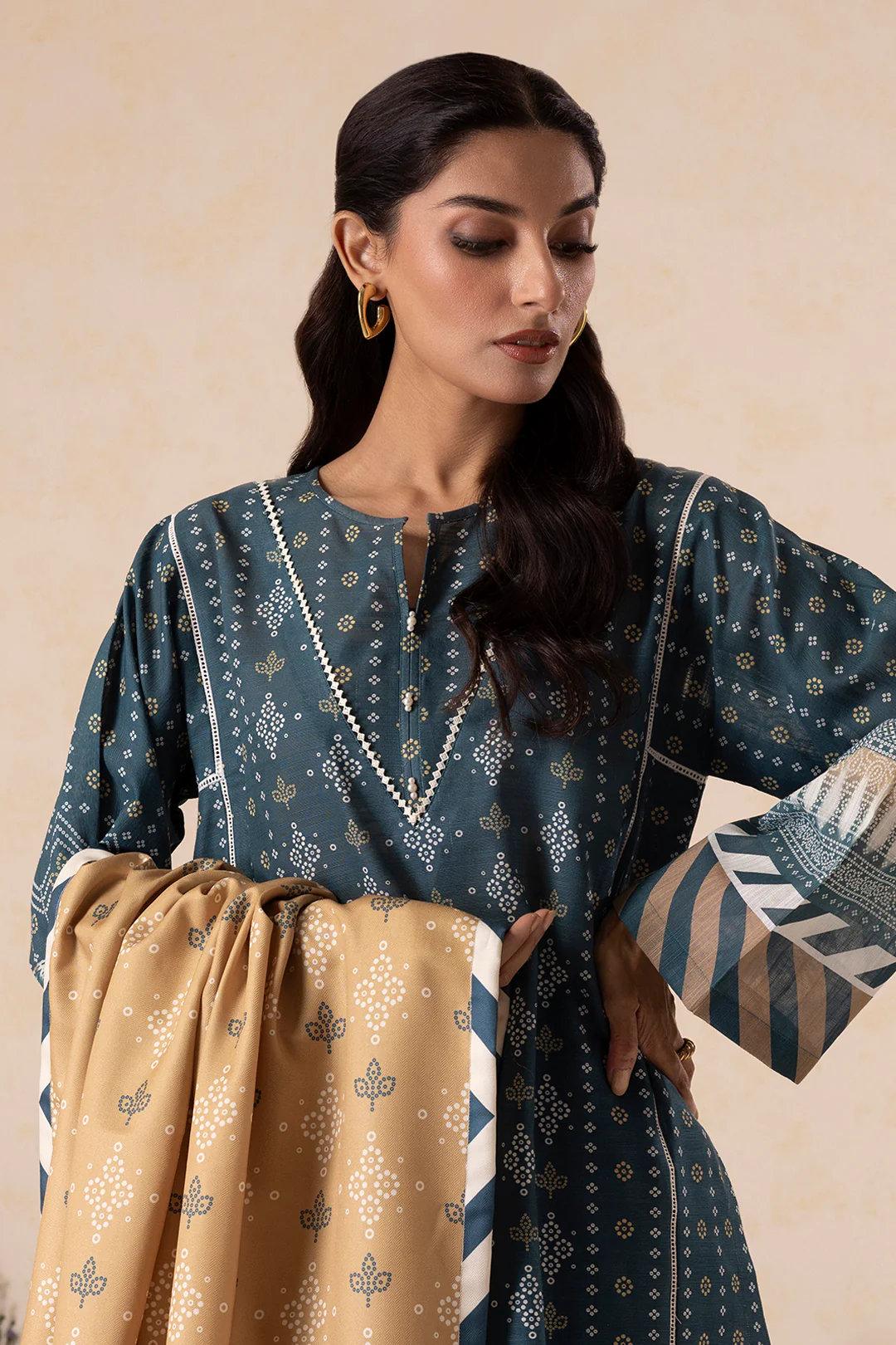 Shirt Shalwar Shawl - 0140 - Image 5
