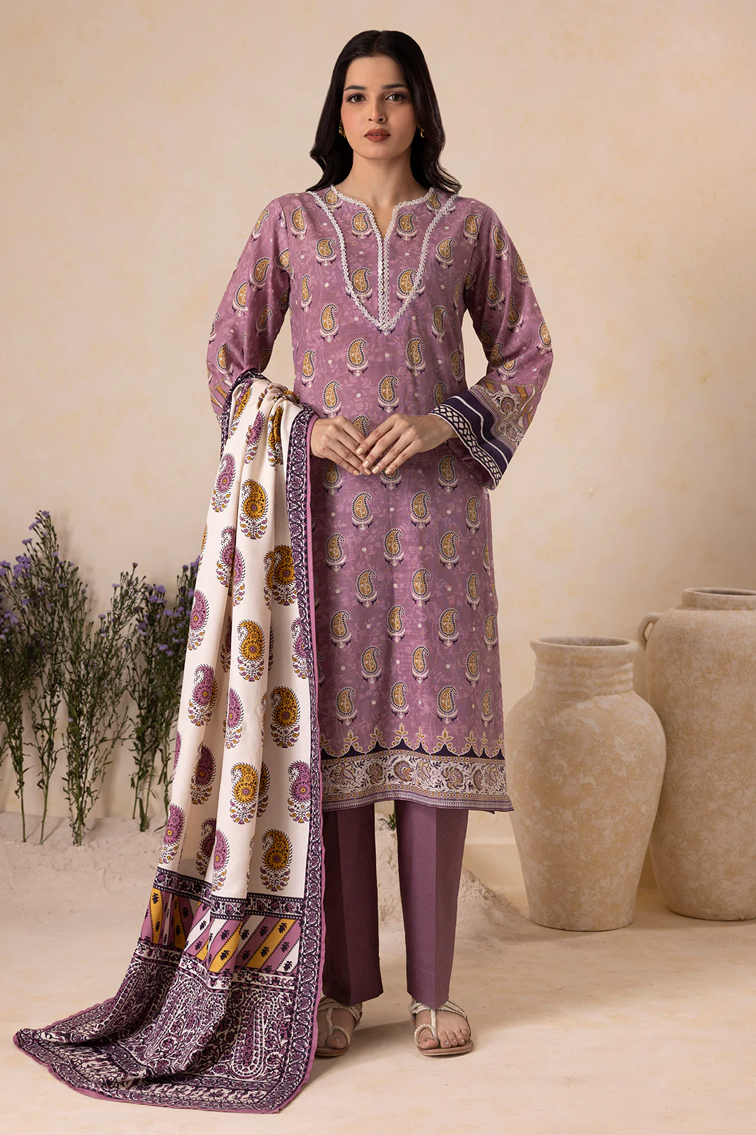 Shirt Shalwar Shawl - 0143 - Image 3