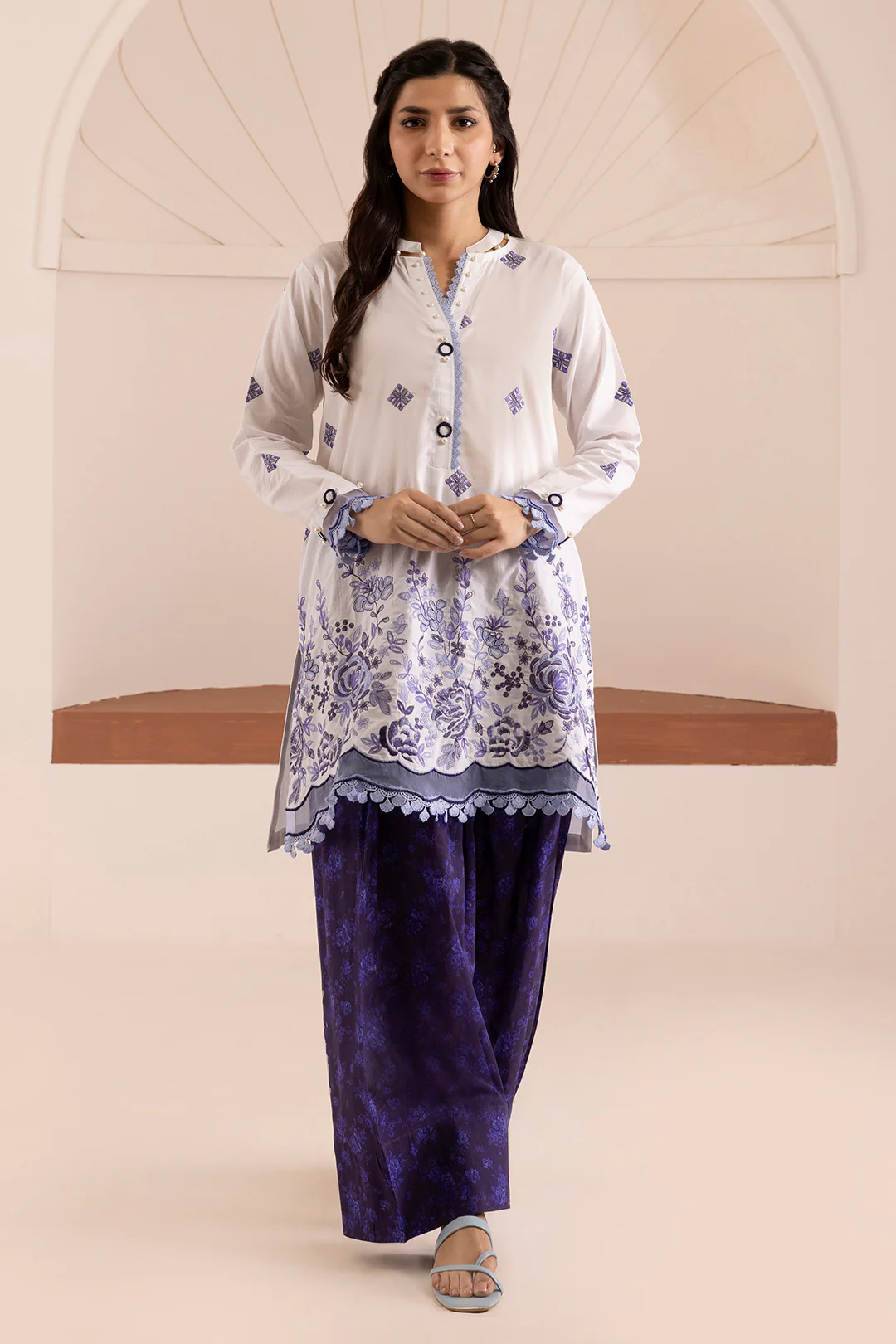 Embroidered Shirt Shalwar - 0187 - Image 4