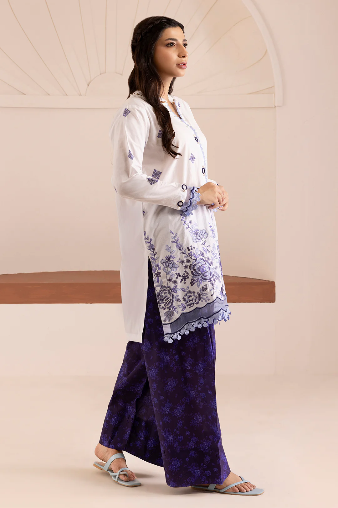 Embroidered Shirt Shalwar - 0187 - Image 7