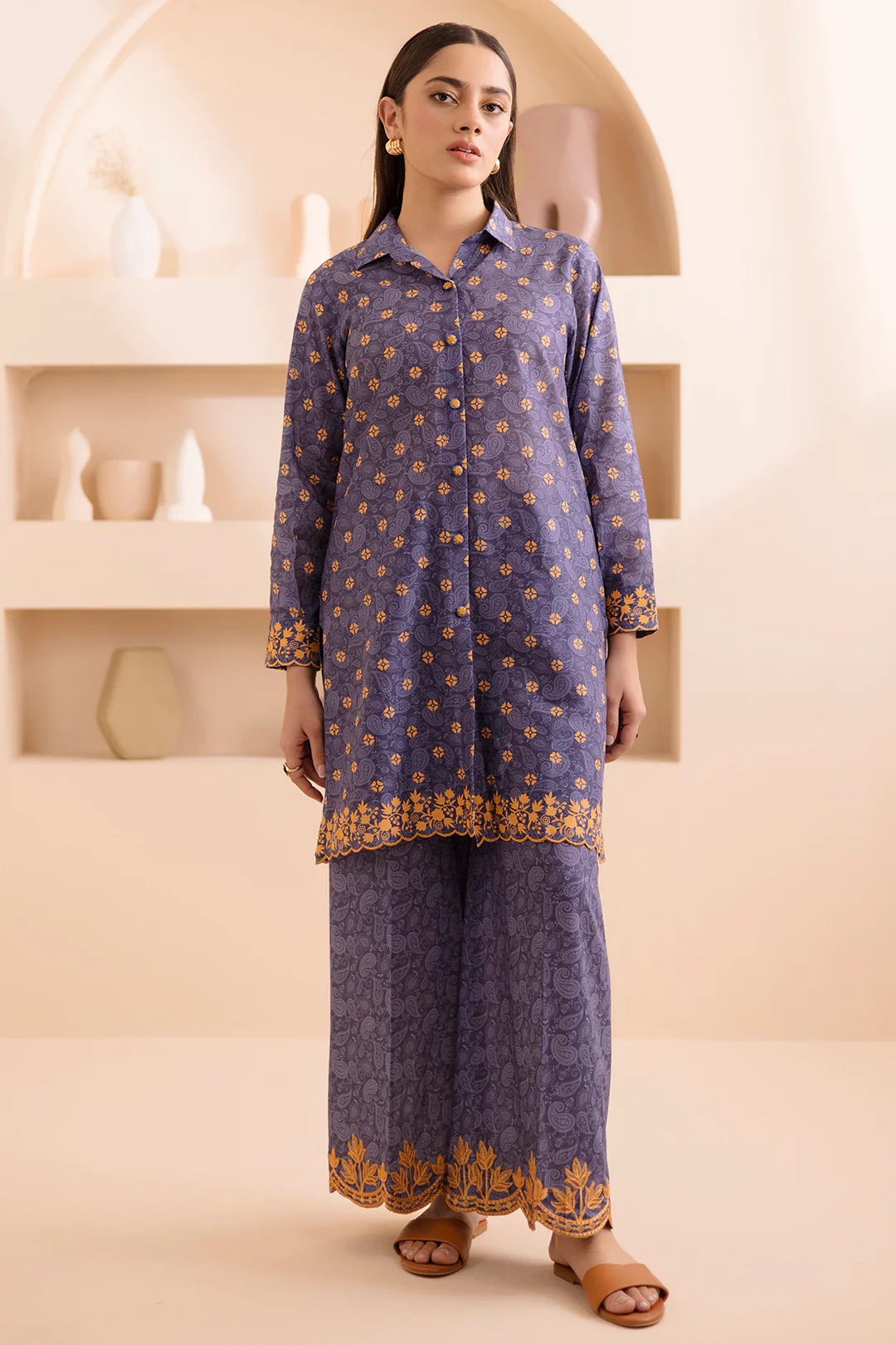 Embroidered Shirt Shalwar - 0165 - Image 2