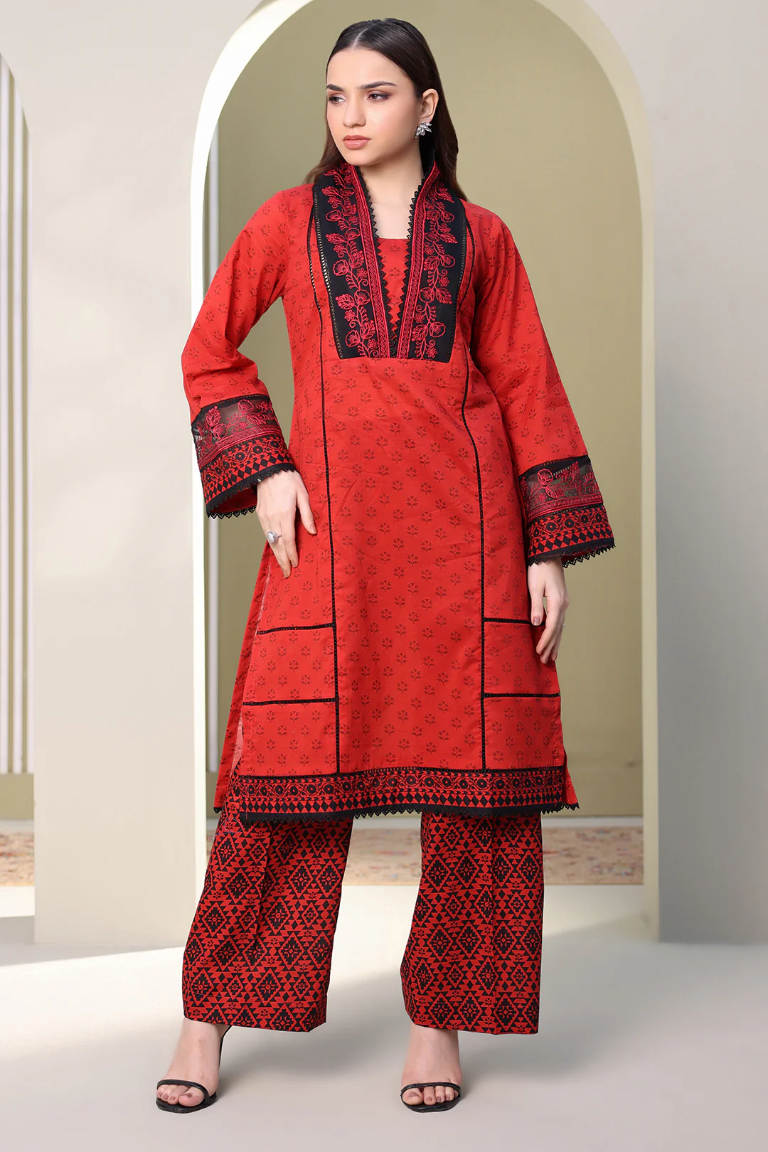 Embroidered Shirt Shalwar - 0168 - Image 2